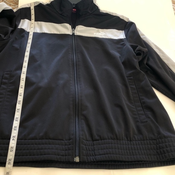 Puma Men’s Performance Black Gray Tricot Track Jacket Size M - Picture 16 of 16